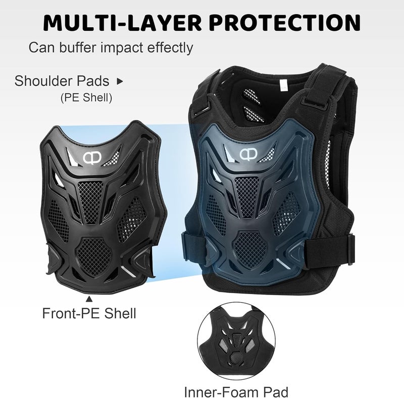 DA - Kids Dirt Bike Gear - Youth Motorcycle Riding Protective Gear Motocross Armor Suit Chest Protector for Boys Girls Mountain Biking Cycling - Image 3